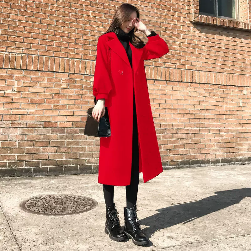 Демисезонное шерстяное пальто, куртка, длинное элитное trench coat, корейский стиль, большой размер, максимальная длина, оверсайз, увеличенная толщина