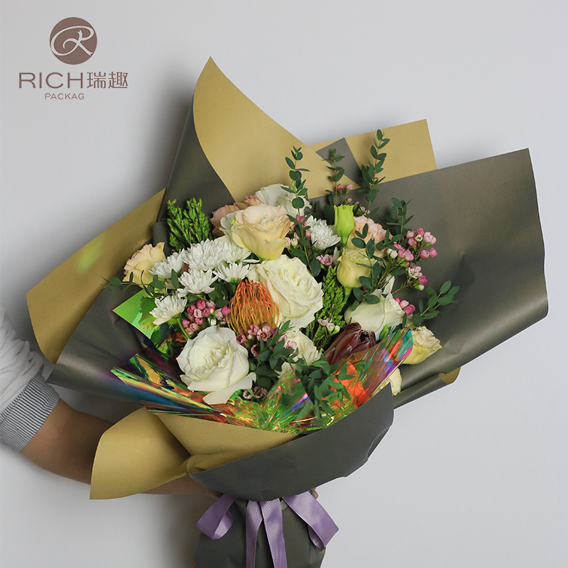 usd 7 24 rui fun 2019 korean two color package flower paper paper flower florist
