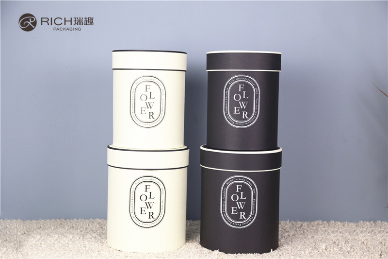 Ruiqu Zumalong waterproof round bucket Flower box and low bucket two-piece set of flower bouquet packaging gift box detail image 3