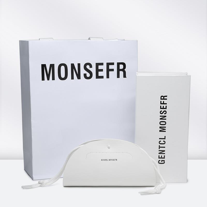 Glasses Case, High-End and Stylish, Pressure-Resistant Packaging Box, White Leather Soft Bag, Drawstring Storage Box Set, Gm Glasses Case