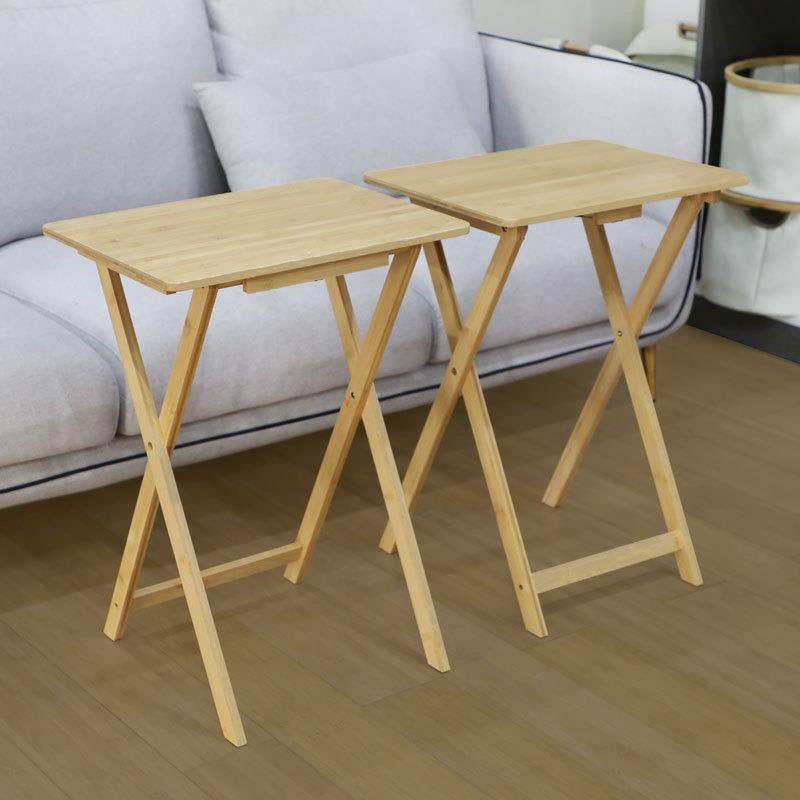 Bamboo Folding Table, Nanmu Folding Computer Table, Solid Wood Study Table, Balcony Sofa Side Table, No Installation Required, Direct from Manufacturer