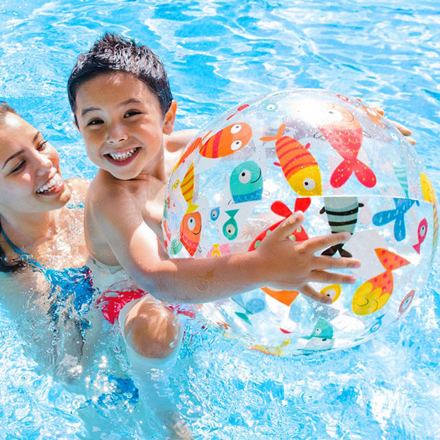 INTEX inflatable beach ball children's water polo swimming pool floating toy big ball baby kids water big volleyball