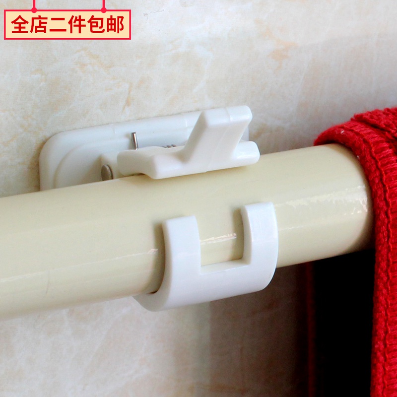 Japan KM crossbar hanging rack slimy hook bath curtain Curtains Rod hook Japanese Stick Rack Adhesive-style Stick Rack