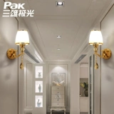 三雄极光 Бра для гостиной, настенный фонарь для кровати для коридора, в американском стиле, 2021 года