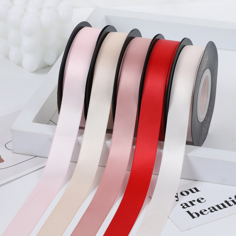 Zhuocai 2 cm 両面ポリエステルリボン ブーケリボン 手作り DIY 素材 ヘアアクセサリー ギフトボックス 装飾リボン リボン