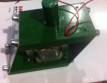 Vertical packaging machine before and after the vibrator coil