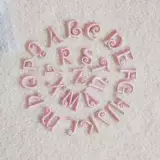 Трехмерный пластырь, розовая самоклеющаяся наклейка, английские буквы, с вышивкой