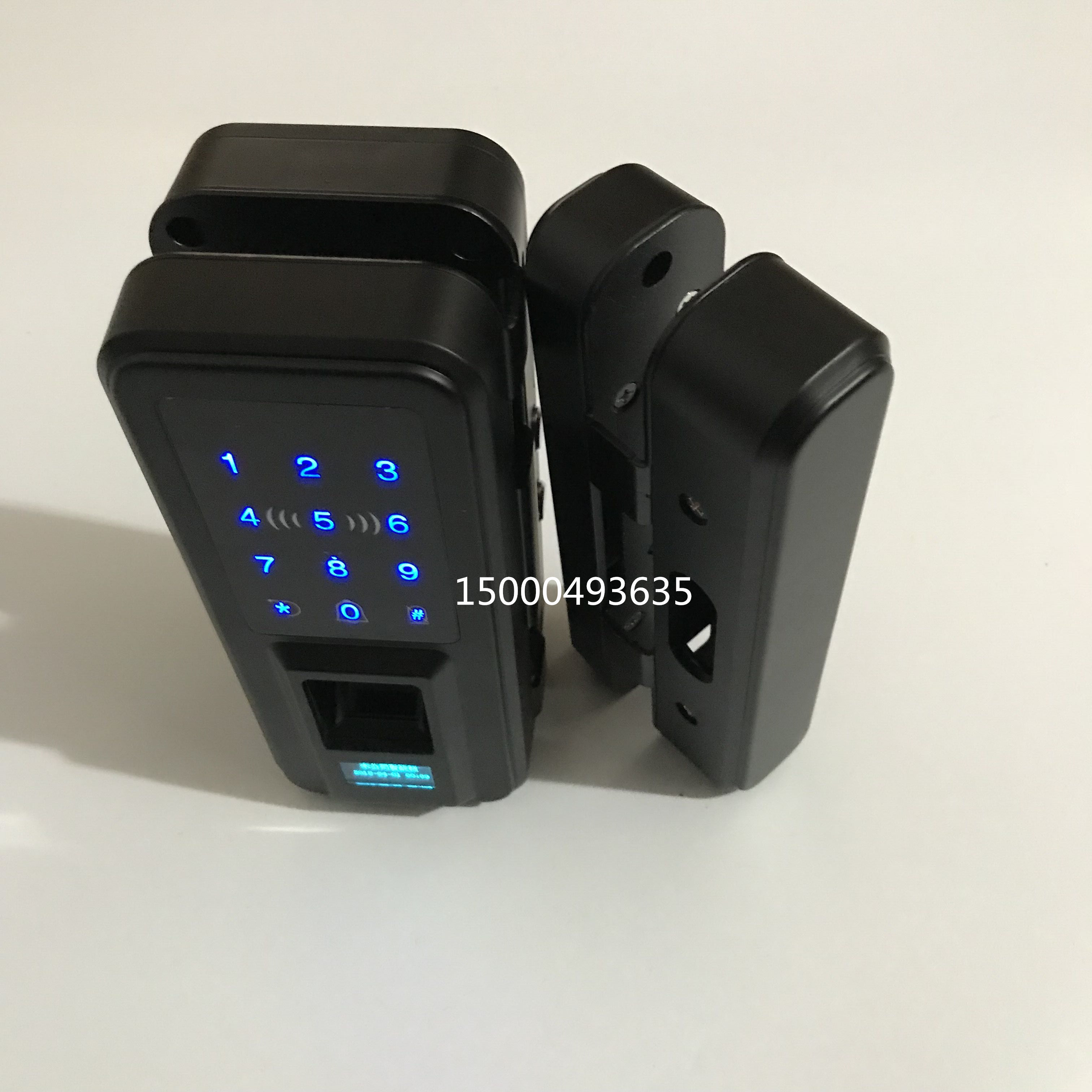 Glass door lock free of open pore wireless door password swipe single double door security door smart electronic access fingerprint lock-Taobao