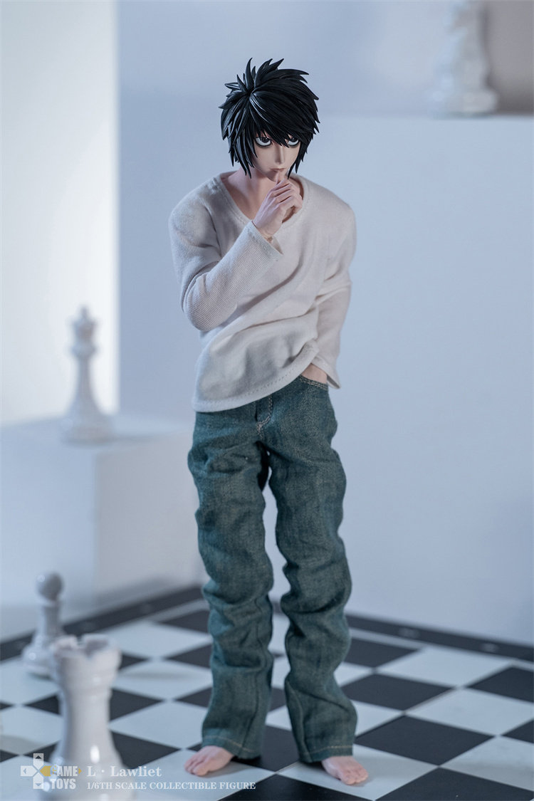 Statuetta Death Note Light Yagami E L Lawliet In PVC 10 Cm - Set 5 Pezzi - Figura Anime Per Collezione E Decorazione
