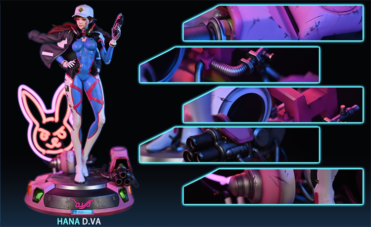 ゲームキャラクター FallenAngel Studio 1/4 DVA: Blue Ex D.VA Resin Statue DVA Model In Stock Game Girl LDX Studio 1/4