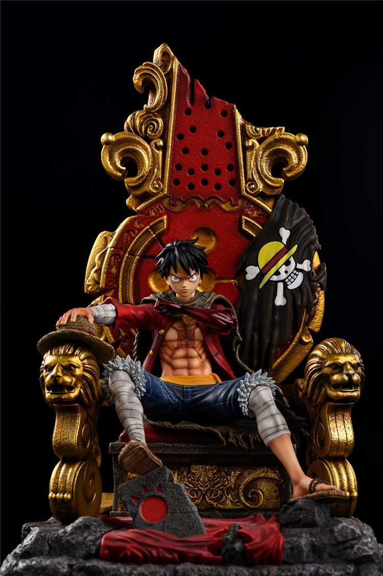 One Piece Monkey D Luffy On Throne Statue Painted Figure Model In Stock 12 H Pchomeusa 海外代購