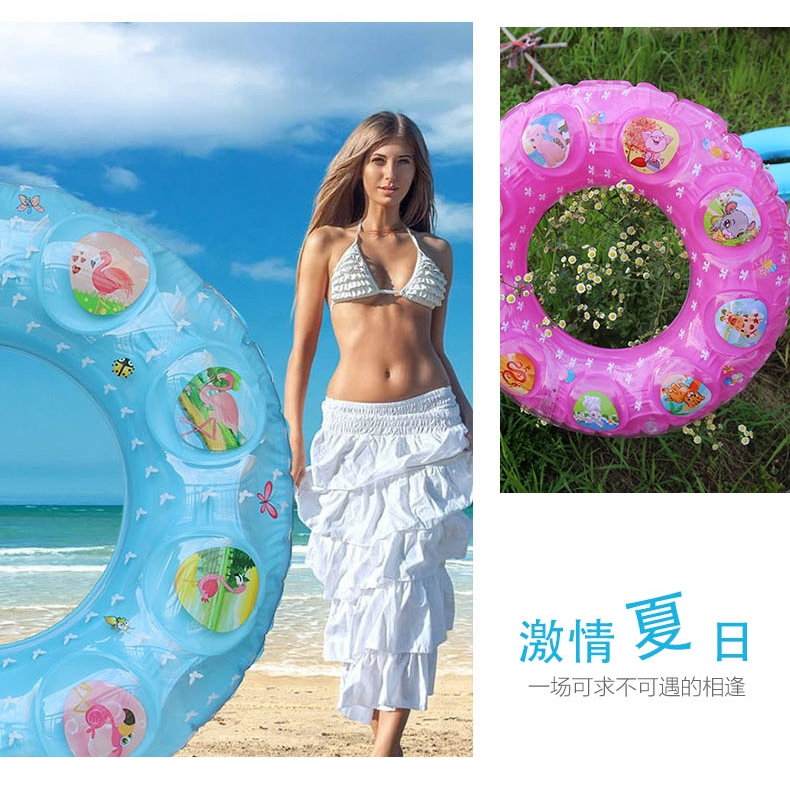 Trẻ em của vòng bơi nhựa tiết kiệm cuộc sống trẻ em người lớn nam giới và phụ nữ di động trở lại 3-6-10 tuổi dày inflatable nách vòng nổi phao bơi cho bé 1 tuổi