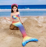 Детский купальник, наряд маленькой принцессы, комплект, крой «рыбий хвост», подходит для подростков