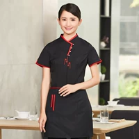 Черный фартук, короткий рукав