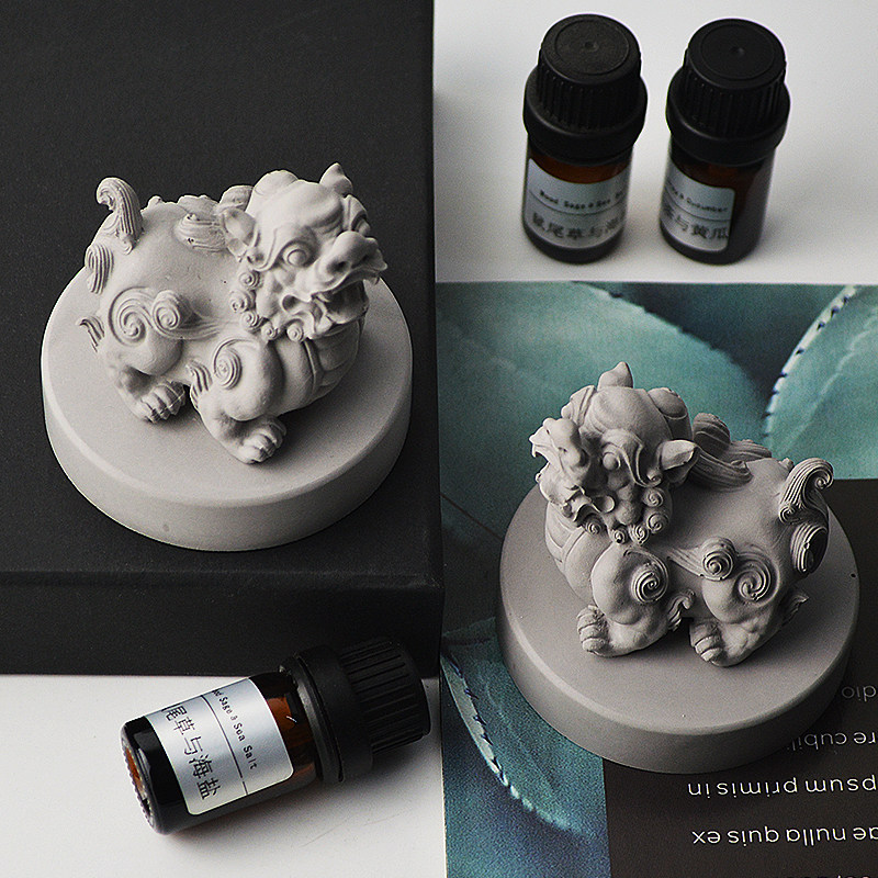 Pixiu new Chinese style diffuser stone indoor home office desktop essential oil car personalized fragrance ornament gift