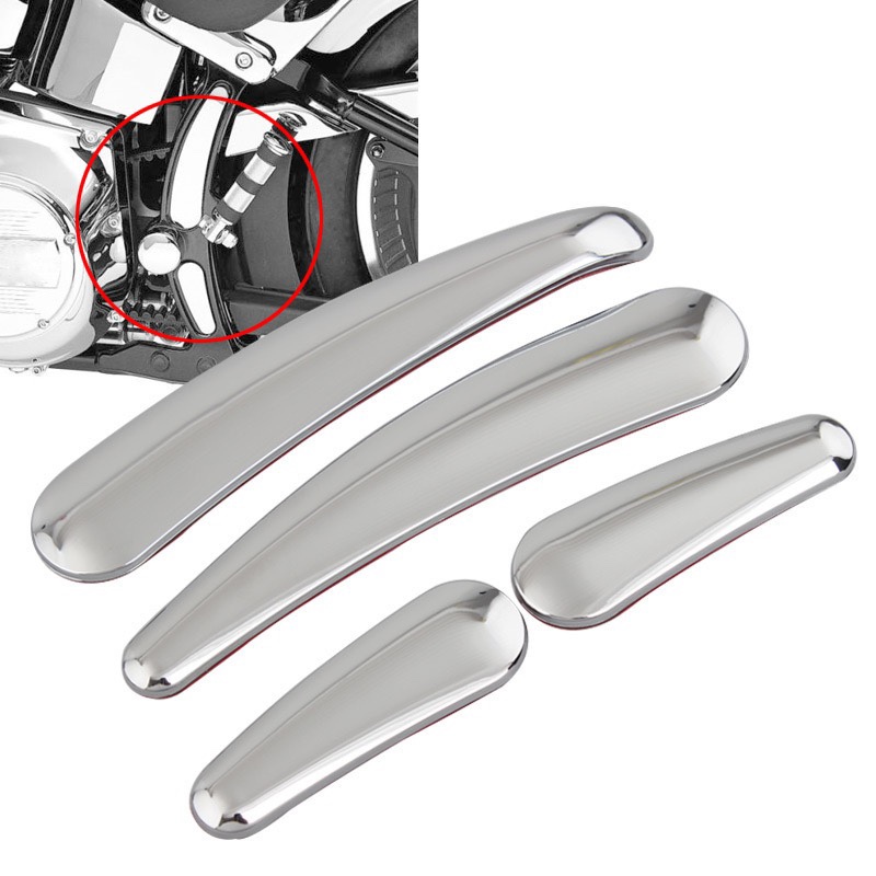 Harley-Hailey Breaker Rear Axle Triangular Rocker Arm Cover Chrome Trim 08-17 Softail Fat Boy Successor