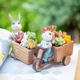 Creative cartoon small succulent potted cute rabbit tricycle flowerpot meat combination potted kindergarten small gift