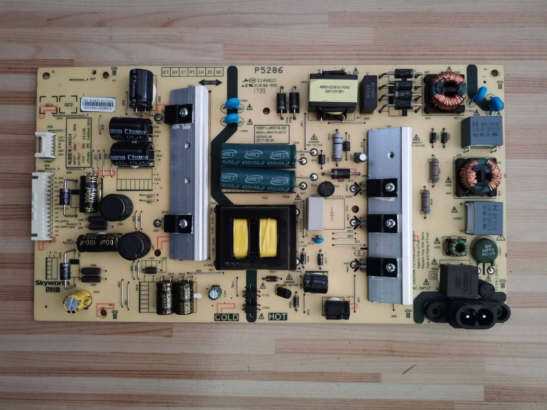 Original Skyworth 50F5 Power Board 5800-L4K014-0010 168P-L4K014-00