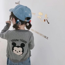 Pro-sub-dress 2022 Spring and autumn clothes Children boy girl baby cardiovert Mickey sweater knitted sweatshirt jacket cotton