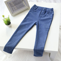 Clearing house special price 2022 Spring new Korean version girl sashimi jeans Children in children 100 lap elastic long pants