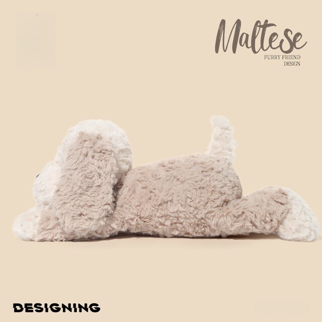 Japanese Sc Maltese Dog Plush Toy Cute Puppy Doll Pillow Sleeping Birthday Gift