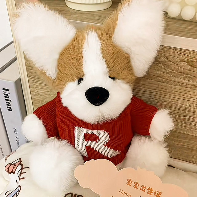 Hong Kong Sc Handmade DIY Corgi Puppy Plush Doll Material Package Cartoon Cute Dog Doll Birthday Gift