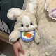 Hong Kong Sc Cute Rabbit Doll Good Night Rabbit Sleeping Companion Puppy Carrot Apron Rabbit Plush Toy Birthday Gift