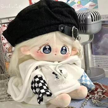 Hong Kong Sc Xiaoxiao 20cm Cotton Doll with Clothes, Naked Doll with Skeleton, Fluffy Girl Doll, Cute Plush Toy Gift