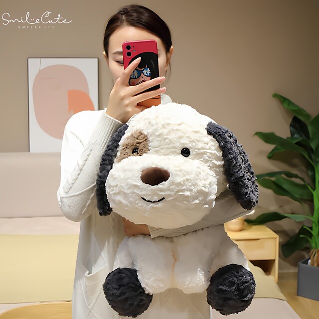 Hong Kong Sc Sitting Posture Big-Eared Dalmatian Plush Toy Puppy Doll for Children and Girls Holiday Gift