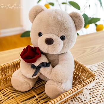 Hong Kong Sc Creative Couple Teddy Bear Doll Valentine's Day Rose Bear Plush Toy Doll Birthday Gift