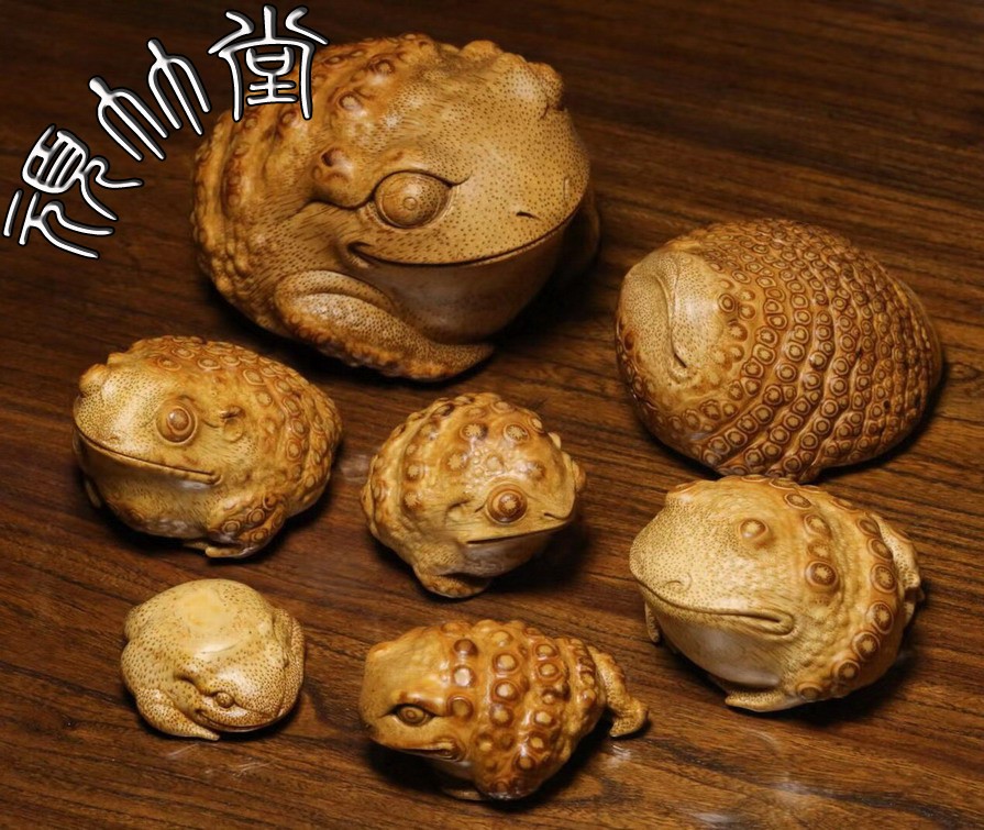 Bamboo Root Sculpture Xu Jinping Golden Toad Toad Toad Toad Pai Toad Family Boutique Bamboo Carving Custom Handmade Tea Darling Pendulum