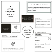 English label sticker Nordic ins style vase square sticker Dried flower packaging sticker bag gift box decoration sticker