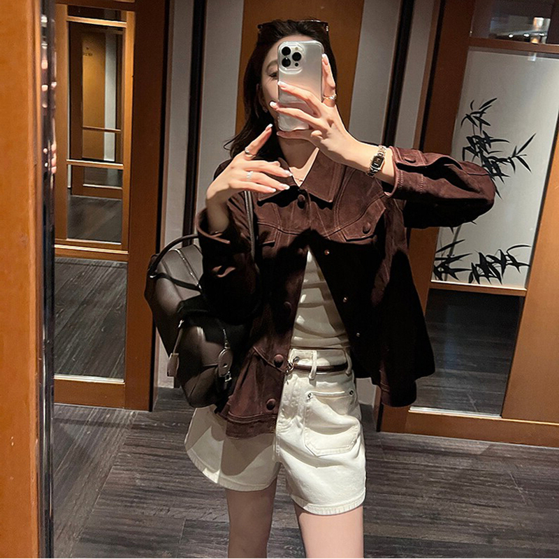 Btrs M丨Black Label Kenya Imported Vintage Suede Jacket in Old Money Style with a Relaxed Fit