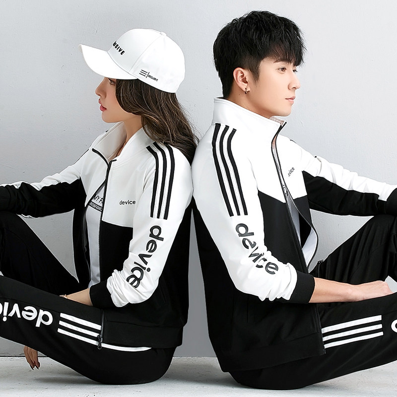 361 lovers sports suit Spring autumn new three sets of Jordan Nino collage men and women casual running clothes outside cotton