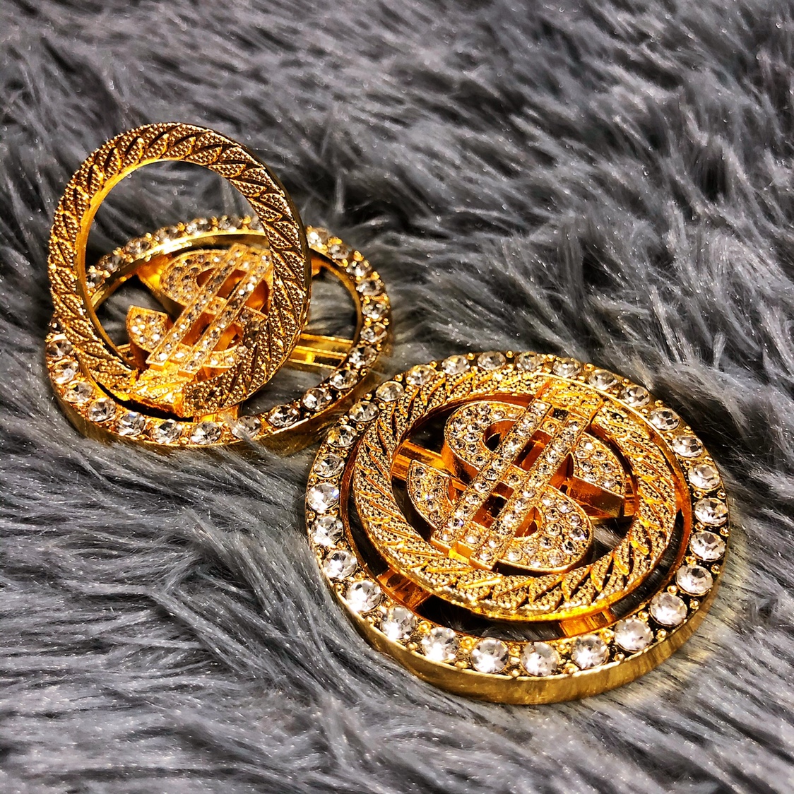 Tikyin's same rotating US dollar accessories Flash drill and decoration alloy accessories gold belt drill