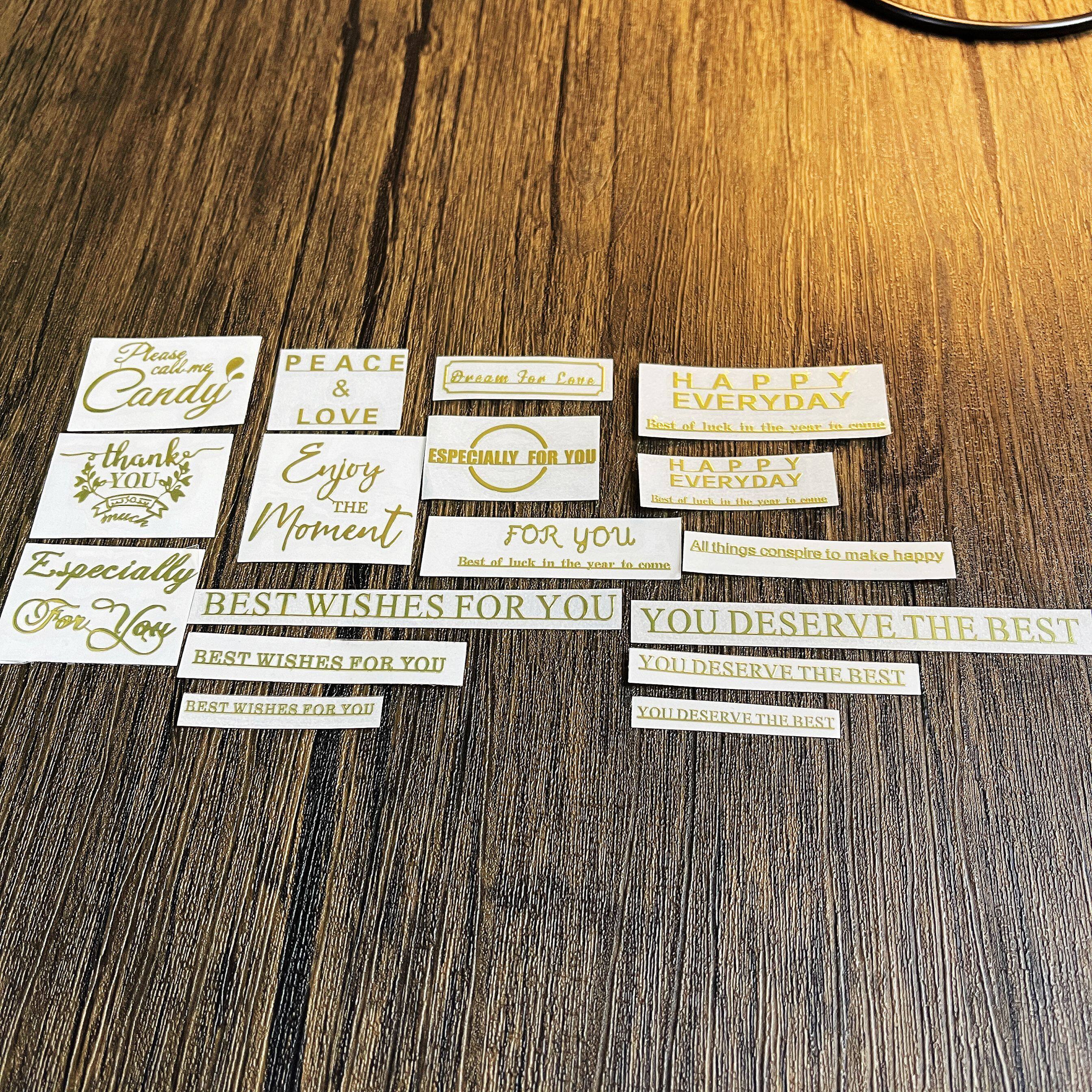 Accessories English Blessings Metal Stickers Mobile Phone Protection Shell Stickers English Metal Stickers