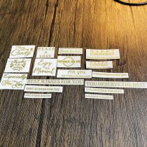 Ornament Accessories English toast with mobile phone shell sticker English metal sticker Ashtray Ornament