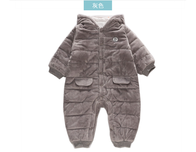 Tongtai mùa thu đông mới bé đóng cửa 体 3-18 tháng nam nữ kho báu dài tay trùm đầu ra quần áo 0736 bộ body suit