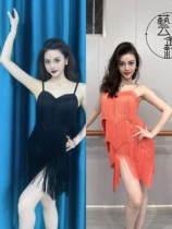 Yixin Dance Wear 096 Latin Dance Wear Female Adult Summer New Style Tassel Dress High-end Dance Performance Skirt