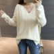 Áo len mới mùa thu 2018 nữ phiên bản Hàn Quốc của áo len cổ chữ V hoang dã màu đơn sắc lỏng lẻo áo khoác cardigan nữ