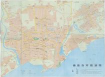 Ultra HD version of Qinhuangdao City Tourist Map in Hebei Province in 1988