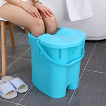 Heated foot bath bucket with lid winter massage foot bucket thickened plastic foot tub home foot wash basin