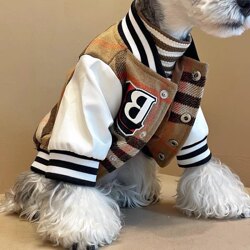 Dog Clothes Fall and winter thickened Heattech Fadou Schanery VIP Teddy Chai Dog Cat Baseball Suit Outwear