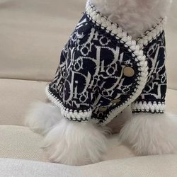 Trendy Dog Clothes Fall and winter Teddy Bears Schanery Bomei Knitting Cardigan Puppy Cat Heattech Pet Clothes