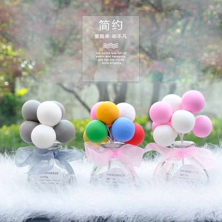Creative Cute Colorful Balloon Car Swing Piece Little Fresh On-board Inner Meter Desk Ornament Whistleblower white Balloon Pendulum