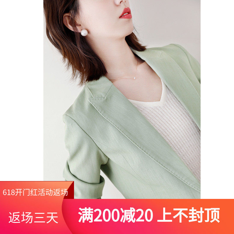 JOLIMENT Day Series Windy Suit Jacket Woman 2020 Spring Summer New Temperament Vertical Striped musculature Western-style clothes