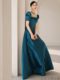 High-end annual meeting evening dress 2022 new blue banquet temperament host stage performance dress bridesmaid dress female