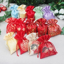 Wedding gift bag Rope bag Literary candy Big red bundle Happy candy Bronzing printing baking jewelry strap