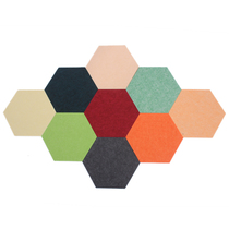 Color felt board photo wall background wall kindergarten works display board bulletin board message board self-adhesive hexagon