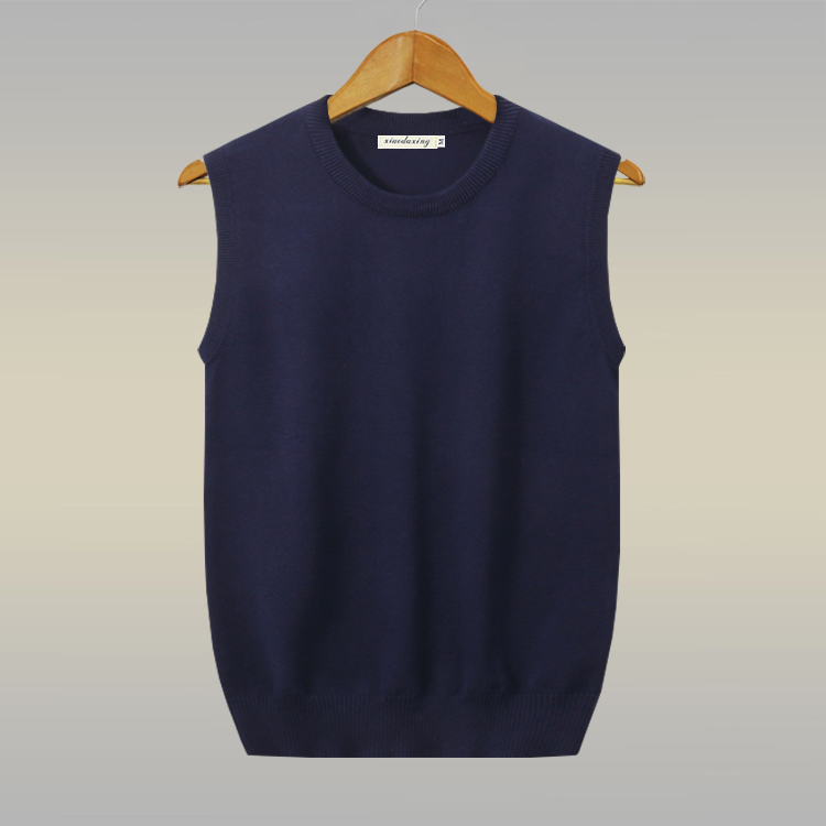 2024 Autumn/Winter Basic Solid Color Sleeveless Sweater Vest Round Neck Pullover Knitwear Vest Thick Style 2024 Autumn/Winter Basic Solid Color Sleeveless Sweater Vest Round Neck Pullover Knitwear Vest Thick Style